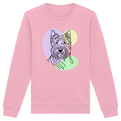 Line Art - Süßer Scottish Terrier - Organic Basic Unisex Sweatshirt