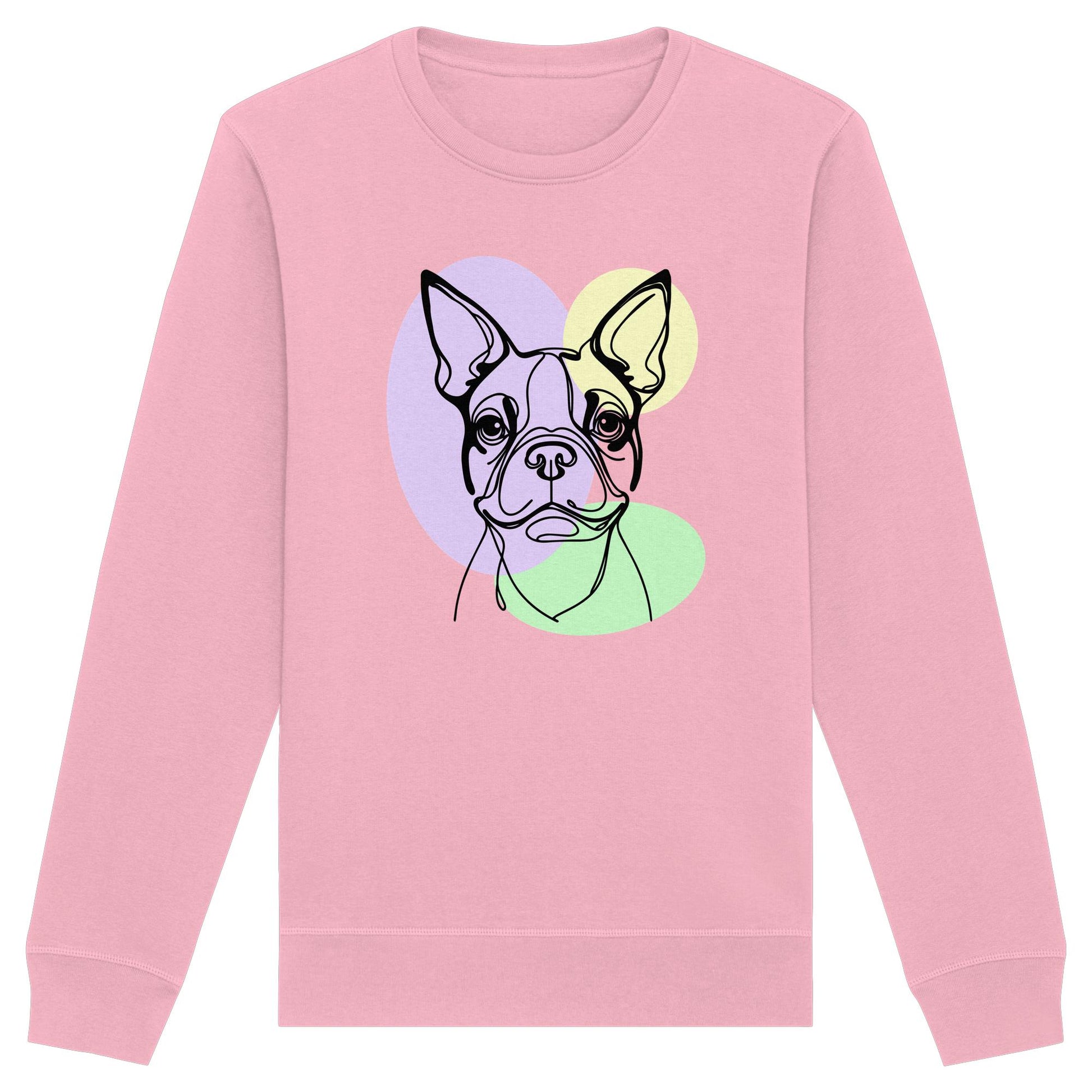 Line Art - Süßer Boston Terrier - Organic Basic Unisex Sweatshirt