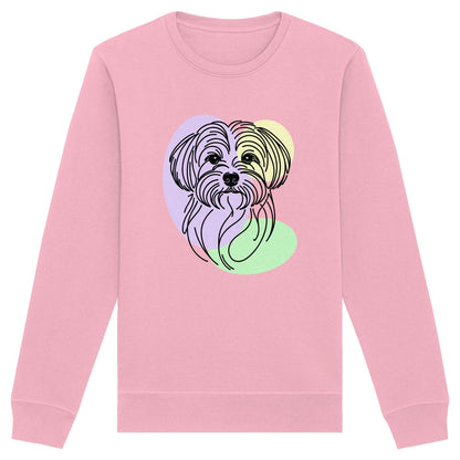 Line Art - Süßer Malteser - Organic Basic Unisex Sweatshirt