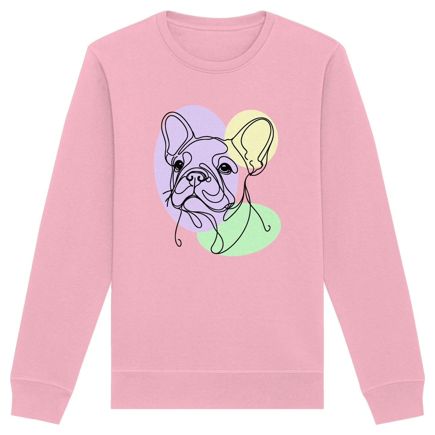 Line Art - Süße Französische Bulldogge - Organic Basic Unisex Sweatshirt