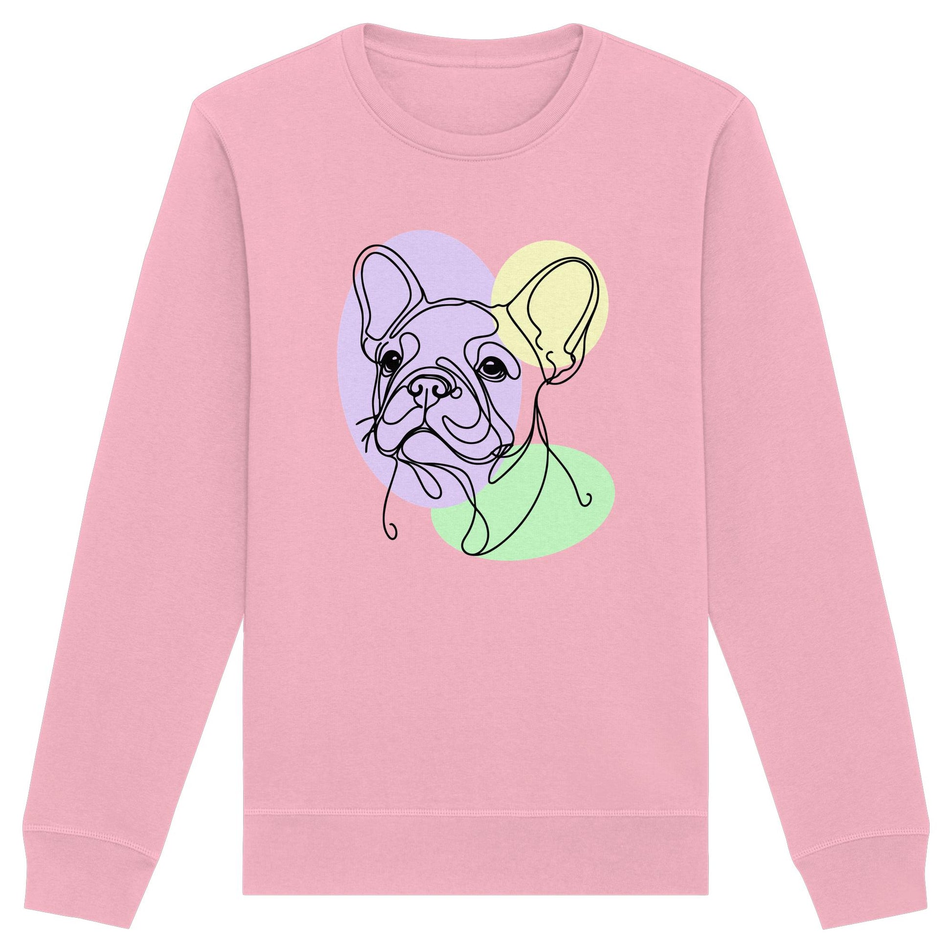 Line Art - Süße Französische Bulldogge - Organic Basic Unisex Sweatshirt