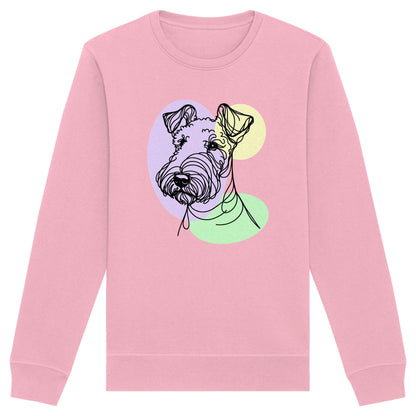 Line Art - Süßer Airedale Terrier - Organic Basic Unisex Sweatshirt