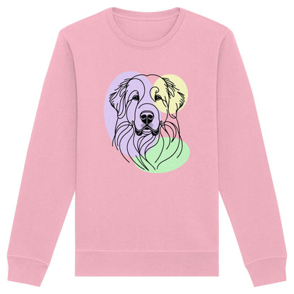 Line Art - Süßer Pyrenäenberghund - Organic Basic Unisex Sweatshirt