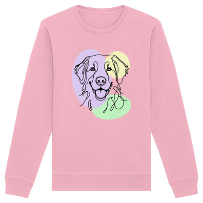 Line Art - Süßer Golden Retriever - Organic Basic Unisex Sweatshirt