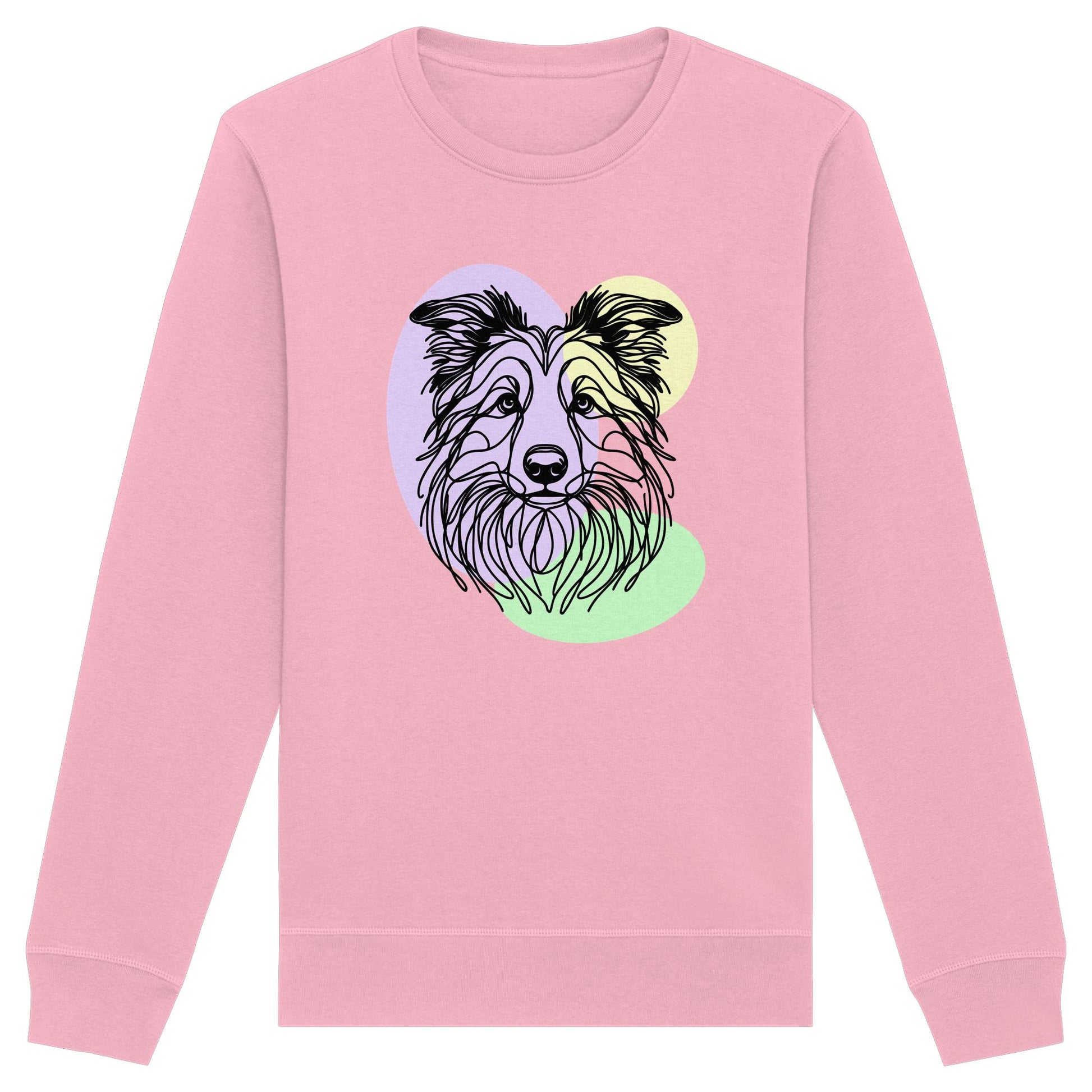 Line Art - Süßer Border Collie - Organic Basic Unisex Sweatshirt