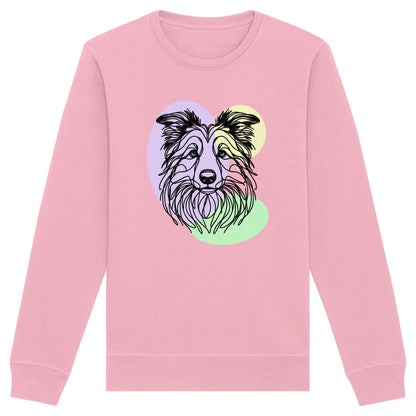 Line Art - Süßer Border Collie - Organic Basic Unisex Sweatshirt