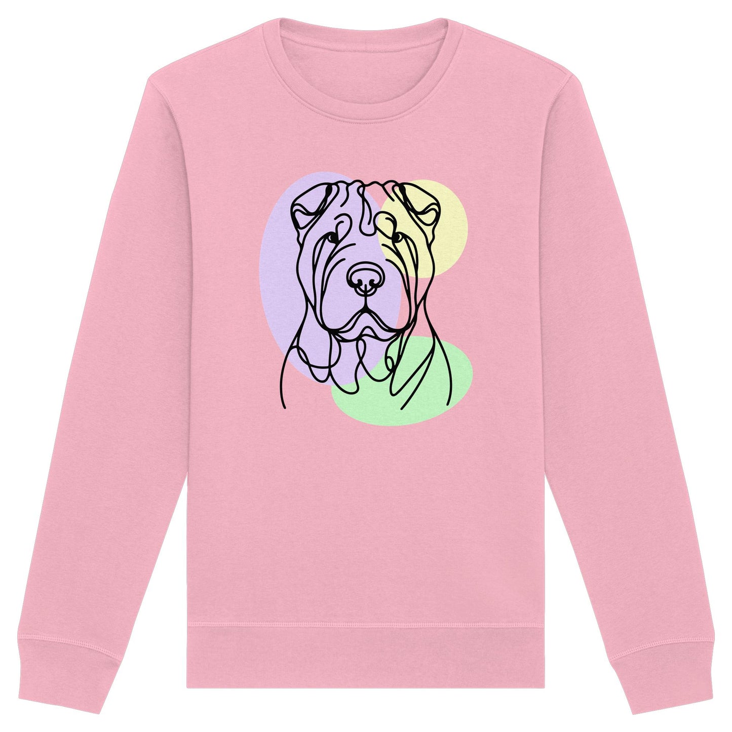 Line Art - Süßer Shar-Pei - Organic Basic Unisex Sweatshirt