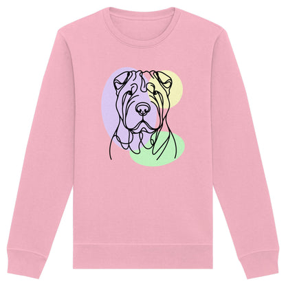 Line Art - Süßer Shar-Pei - Organic Basic Unisex Sweatshirt
