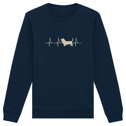 Herzschlag Basset Hound - Organic Basic Unisex Sweatshirt