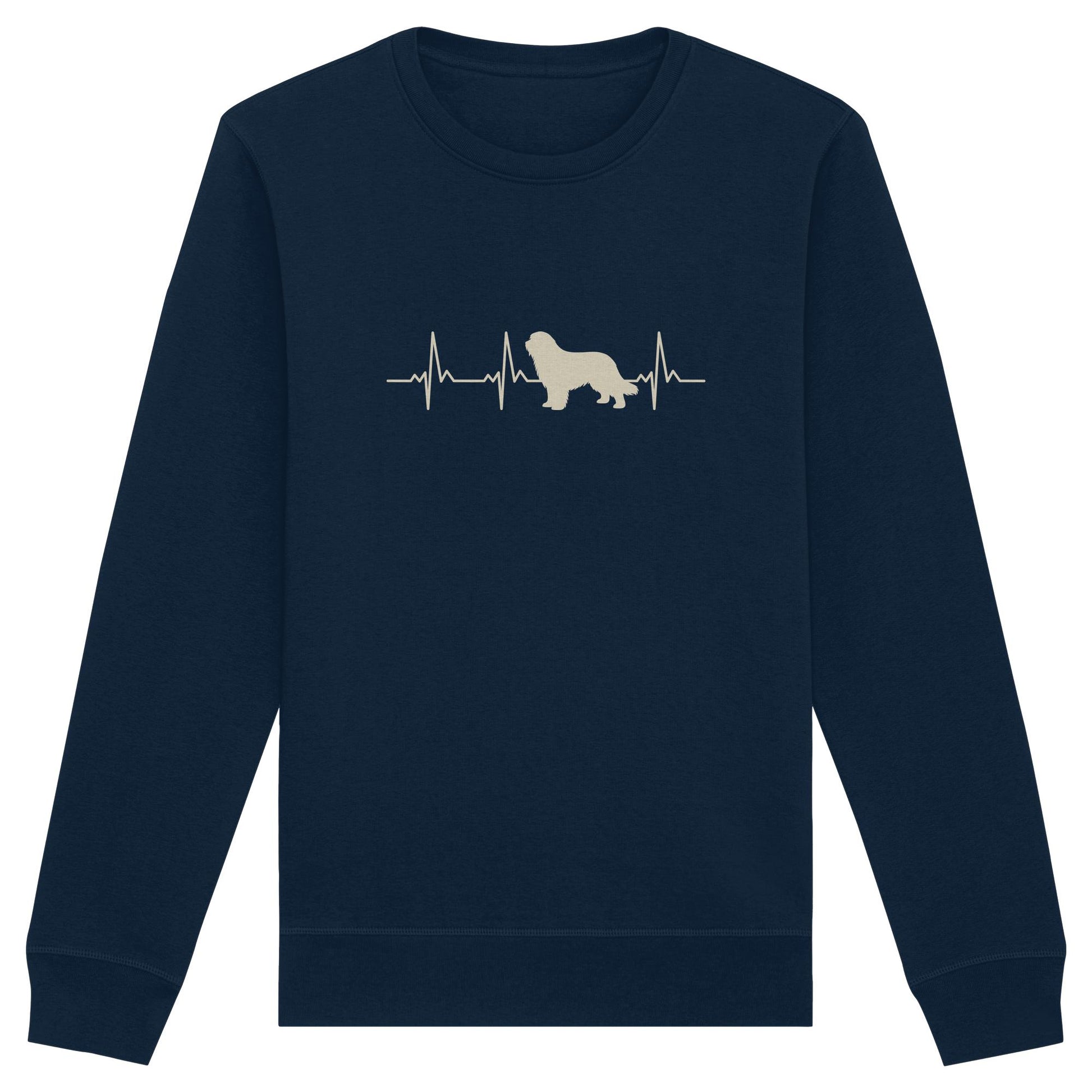 Herzschlag Bearded Collie - Organic Basic Unisex Sweatshirt