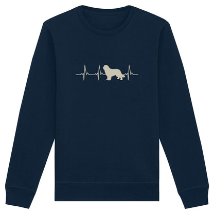 Herzschlag Bearded Collie - Organic Basic Unisex Sweatshirt