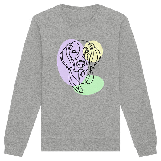 Line Art - Süßer Weimaraner - Organic Basic Unisex Sweatshirt