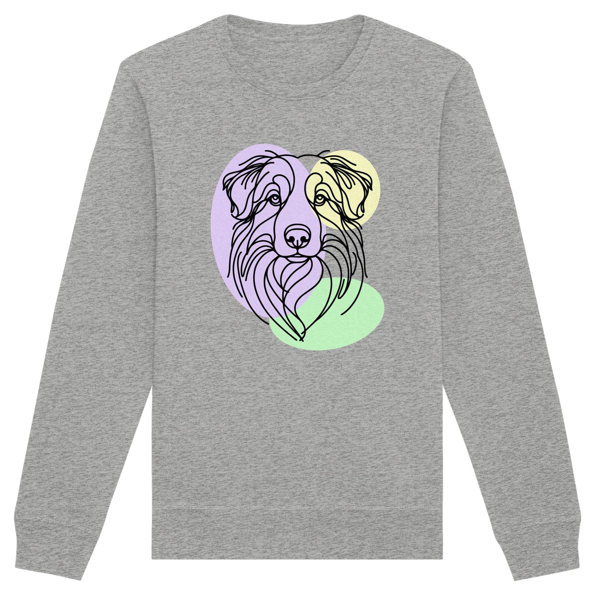 Line Art - Süßer Australian Shepherd - Organic Basic Unisex Sweatshirt