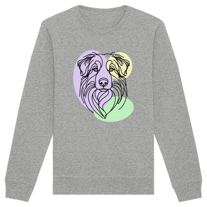 Line Art - Süßer Australian Shepherd - Organic Basic Unisex Sweatshirt