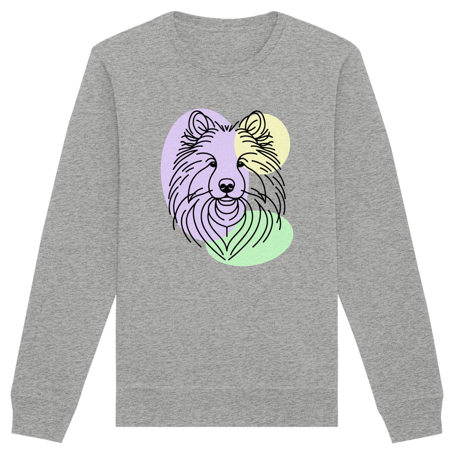 Line Art - Süßer Wolfsspitz - Organic Basic Unisex Sweatshirt