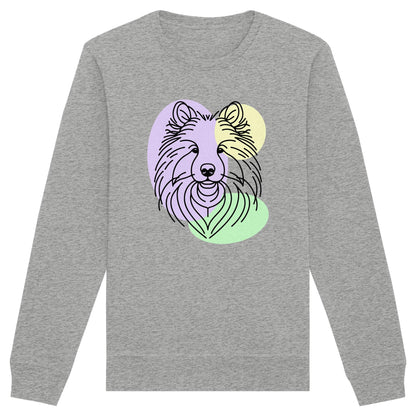 Line Art - Süßer Wolfsspitz - Organic Basic Unisex Sweatshirt