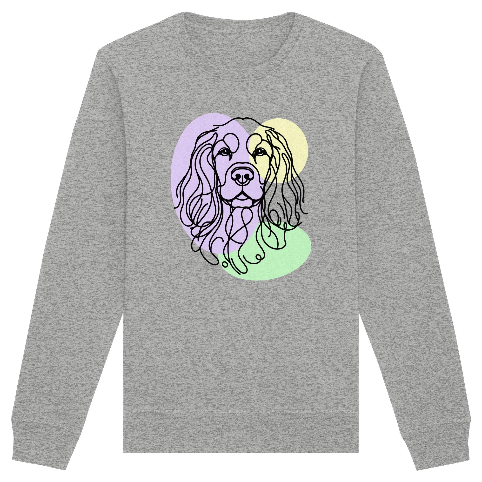 Line Art - Süßer Cocker Spaniel - Organic Basic Unisex Sweatshirt