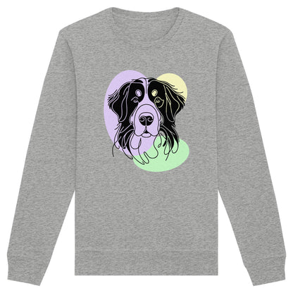 Line Art - Süßer Berner Sennenhund - Organic Basic Unisex Sweatshirt