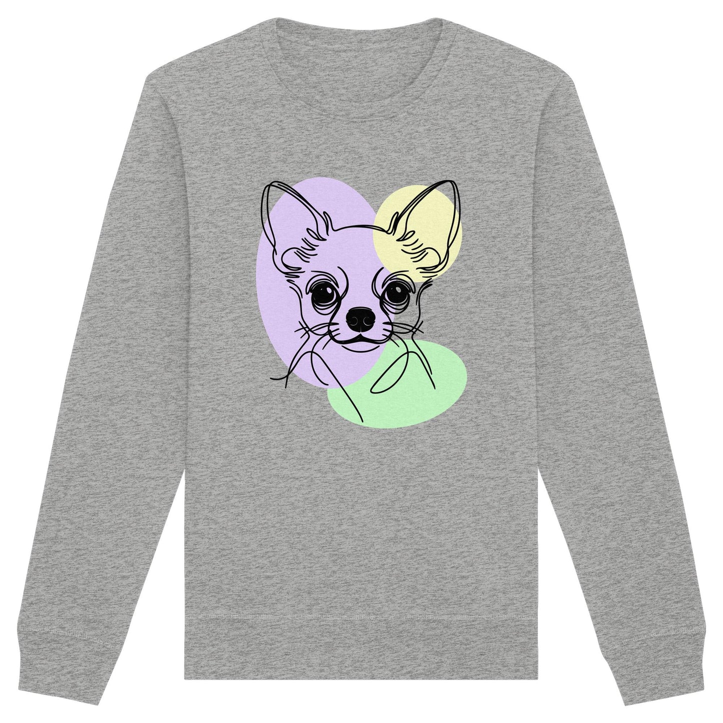 Line Art - Süßer Chihuahua (Kurzhaar) - Organic Basic Unisex Sweatshirt