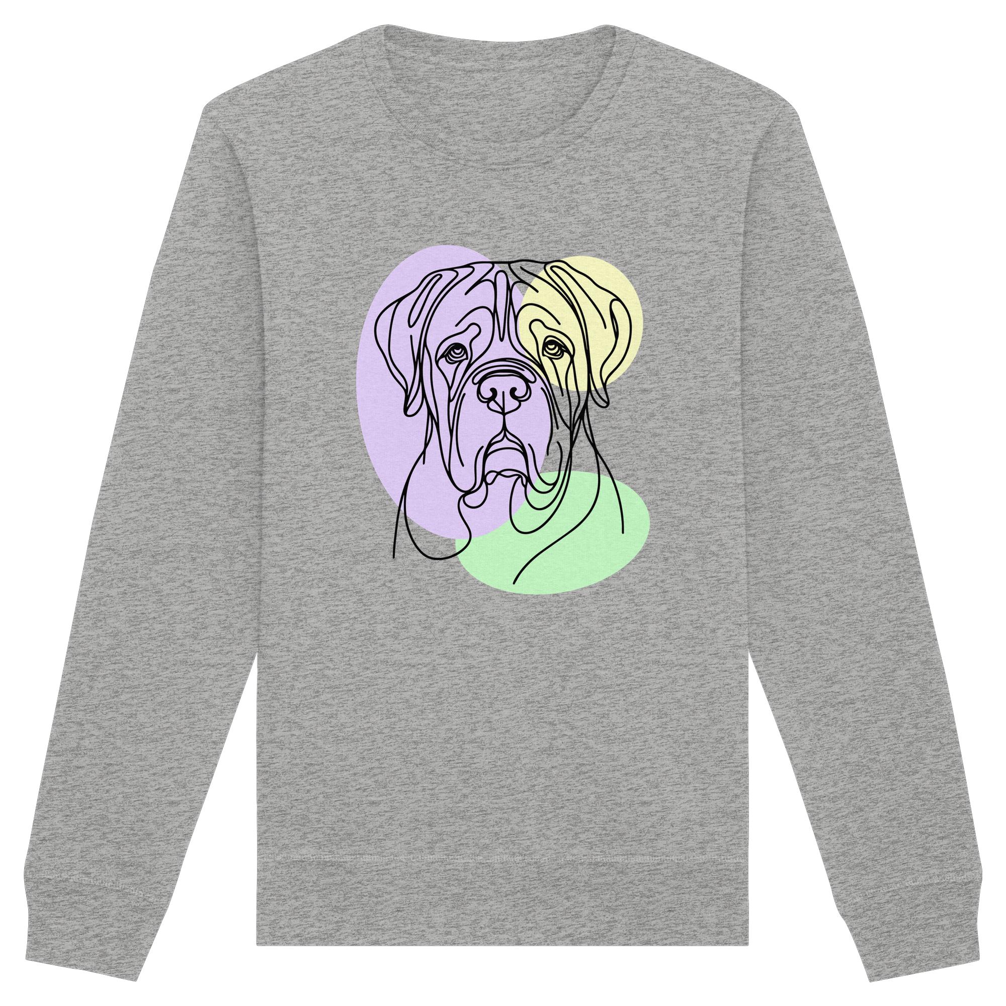 Line Art - Süße Bordeauxdogge - Organic Basic Unisex Sweatshirt
