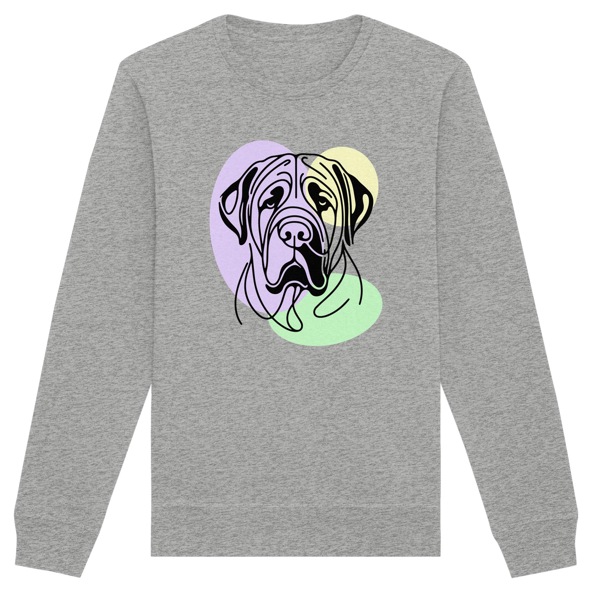 Line Art - Süßer Bullmastiff - Organic Basic Unisex Sweatshirt