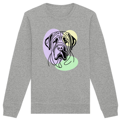 Line Art - Süßer Bullmastiff - Organic Basic Unisex Sweatshirt