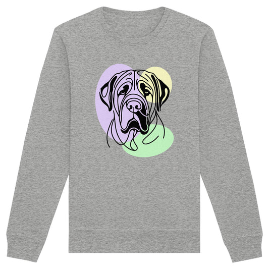 Line Art - Süßer Bullmastiff - Organic Basic Unisex Sweatshirt
