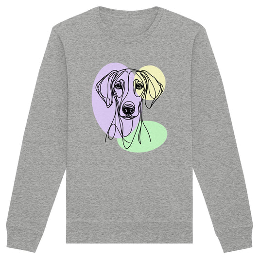 Line Art - Süßer Dobermann - Organic Basic Unisex Sweatshirt
