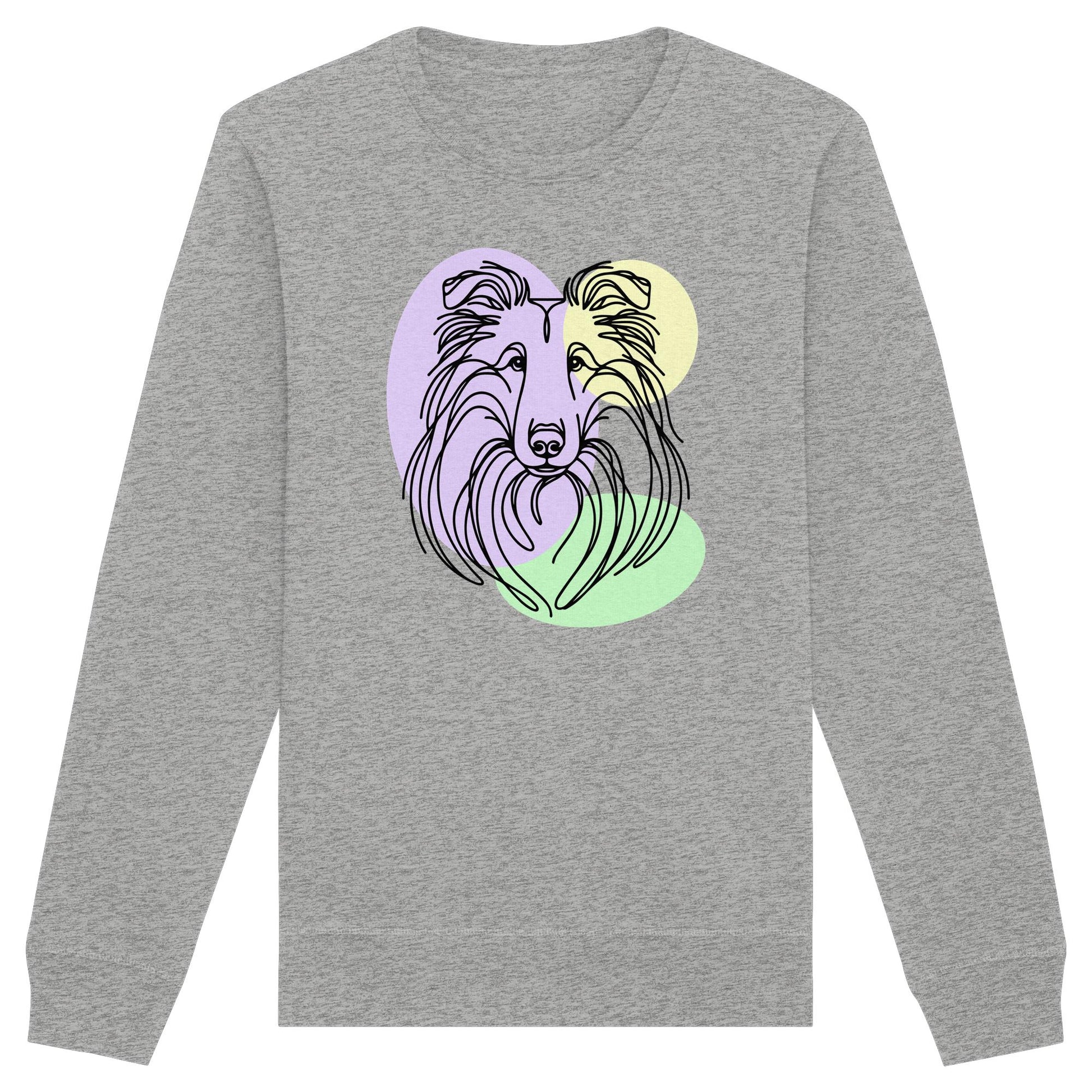 Line Art - Süßer Collie - Organic Basic Unisex Sweatshirt