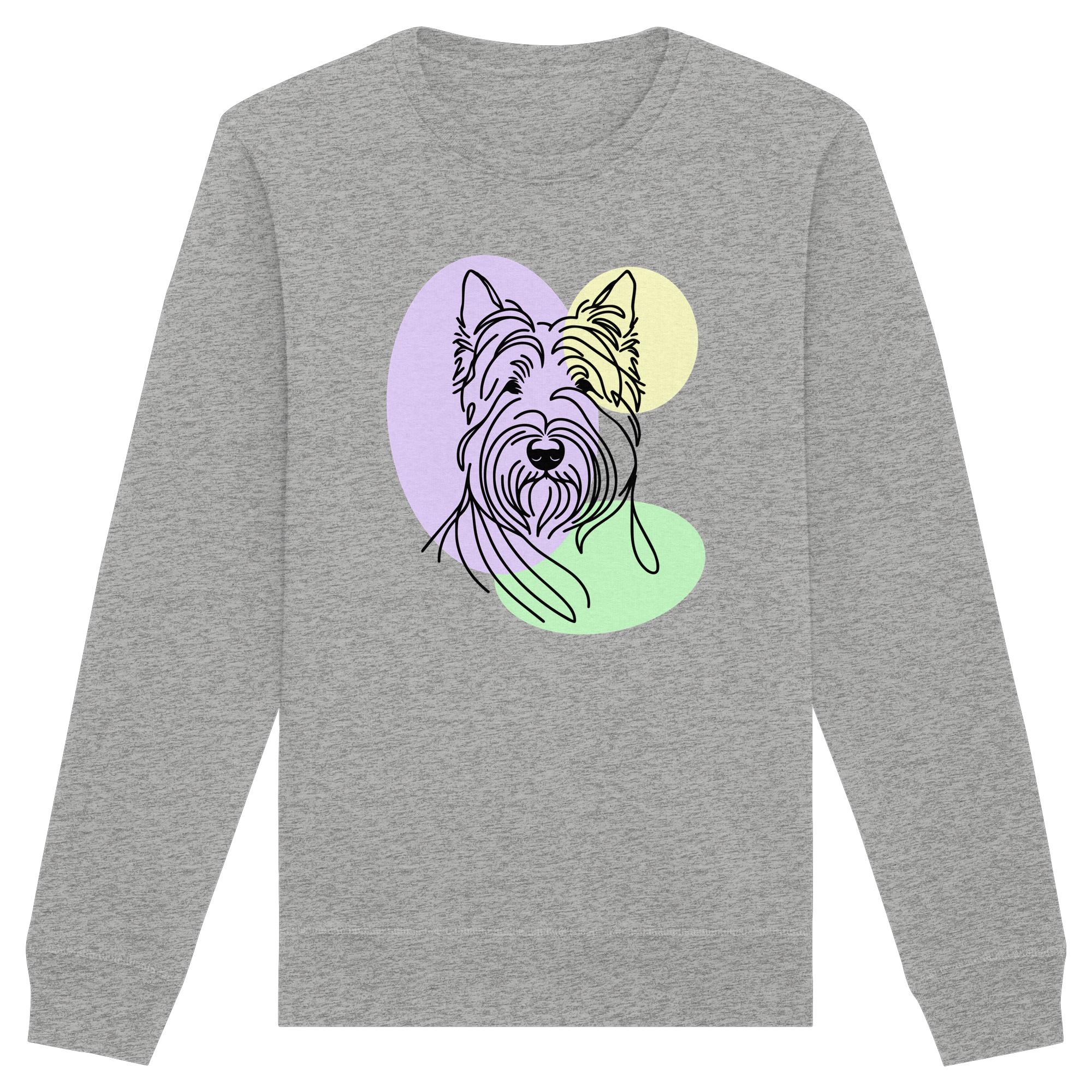 Line Art - Süßer Scottish Terrier - Organic Basic Unisex Sweatshirt
