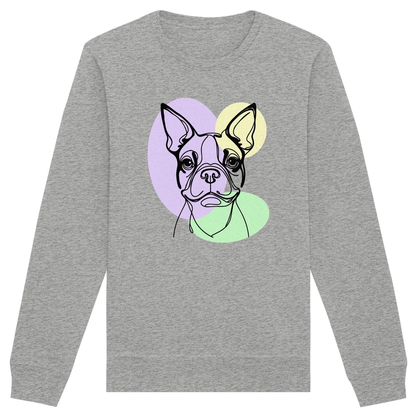 Line Art - Süßer Boston Terrier - Organic Basic Unisex Sweatshirt