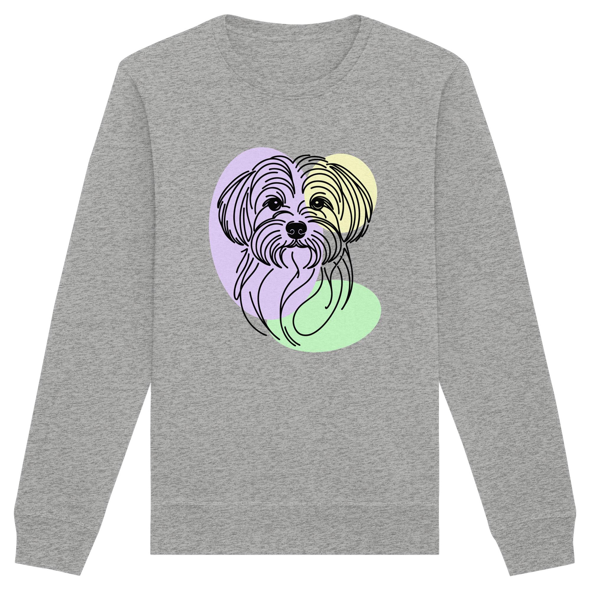 Line Art - Süßer Malteser - Organic Basic Unisex Sweatshirt