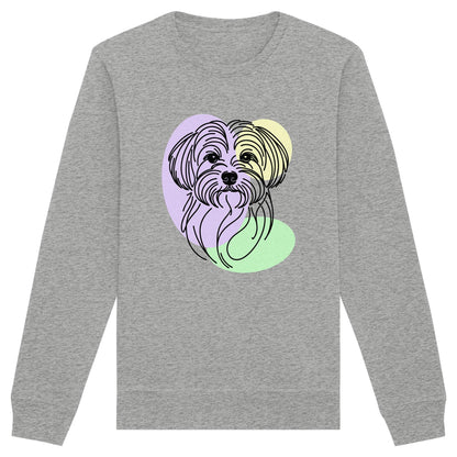 Line Art - Süßer Malteser - Organic Basic Unisex Sweatshirt