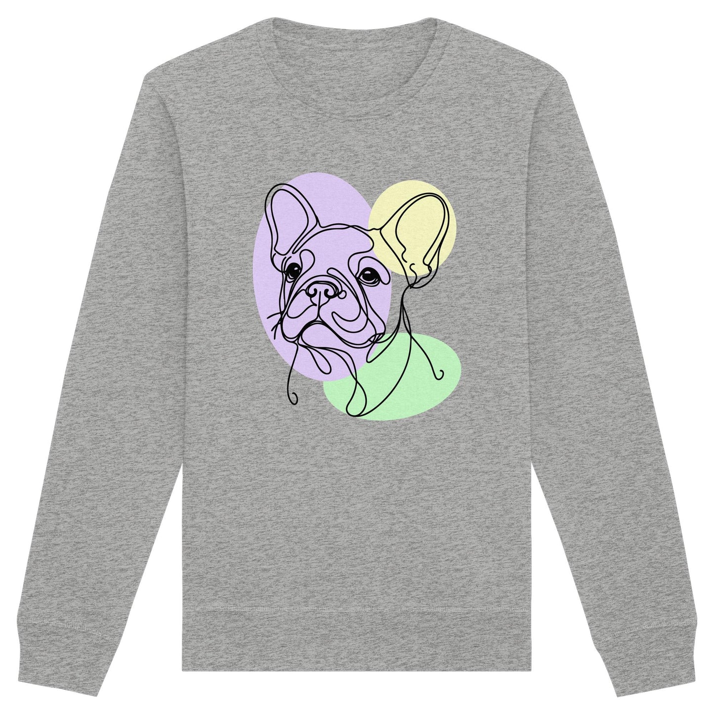 Line Art - Süße Französische Bulldogge - Organic Basic Unisex Sweatshirt