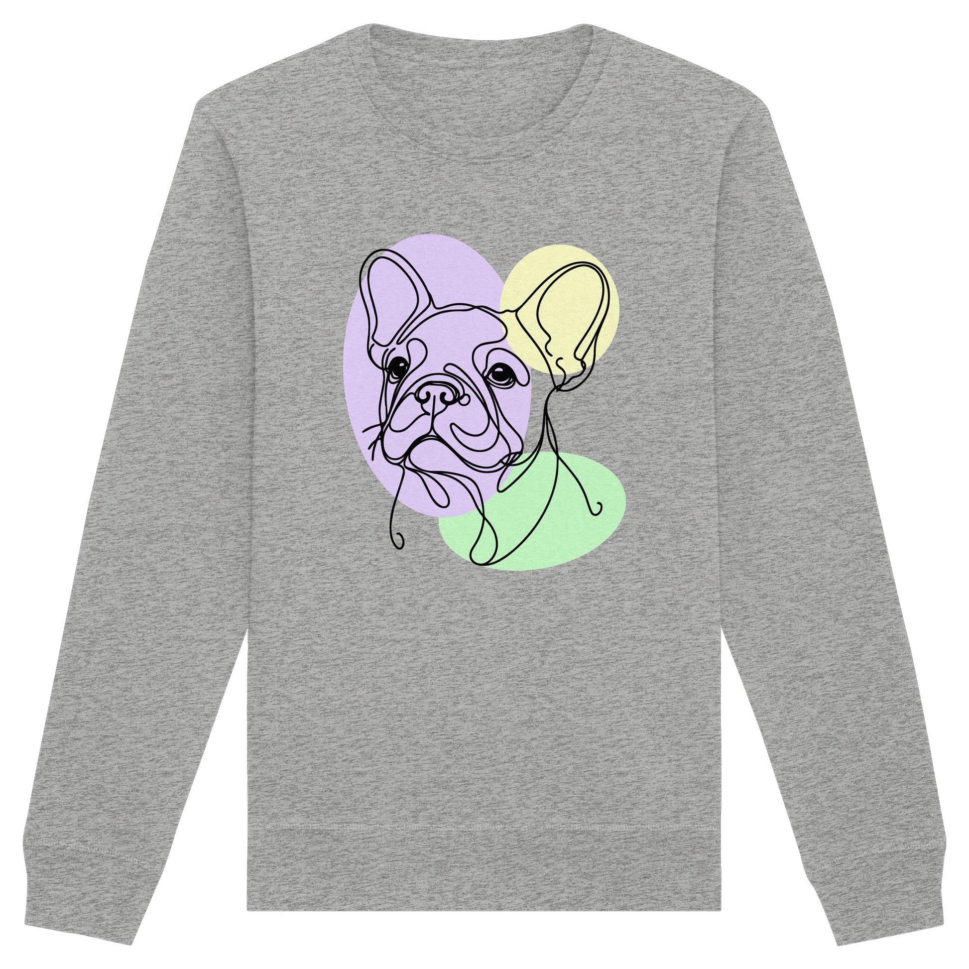 Line Art - Süße Französische Bulldogge - Organic Basic Unisex Sweatshirt
