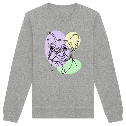 Line Art - Süße Französische Bulldogge - Organic Basic Unisex Sweatshirt