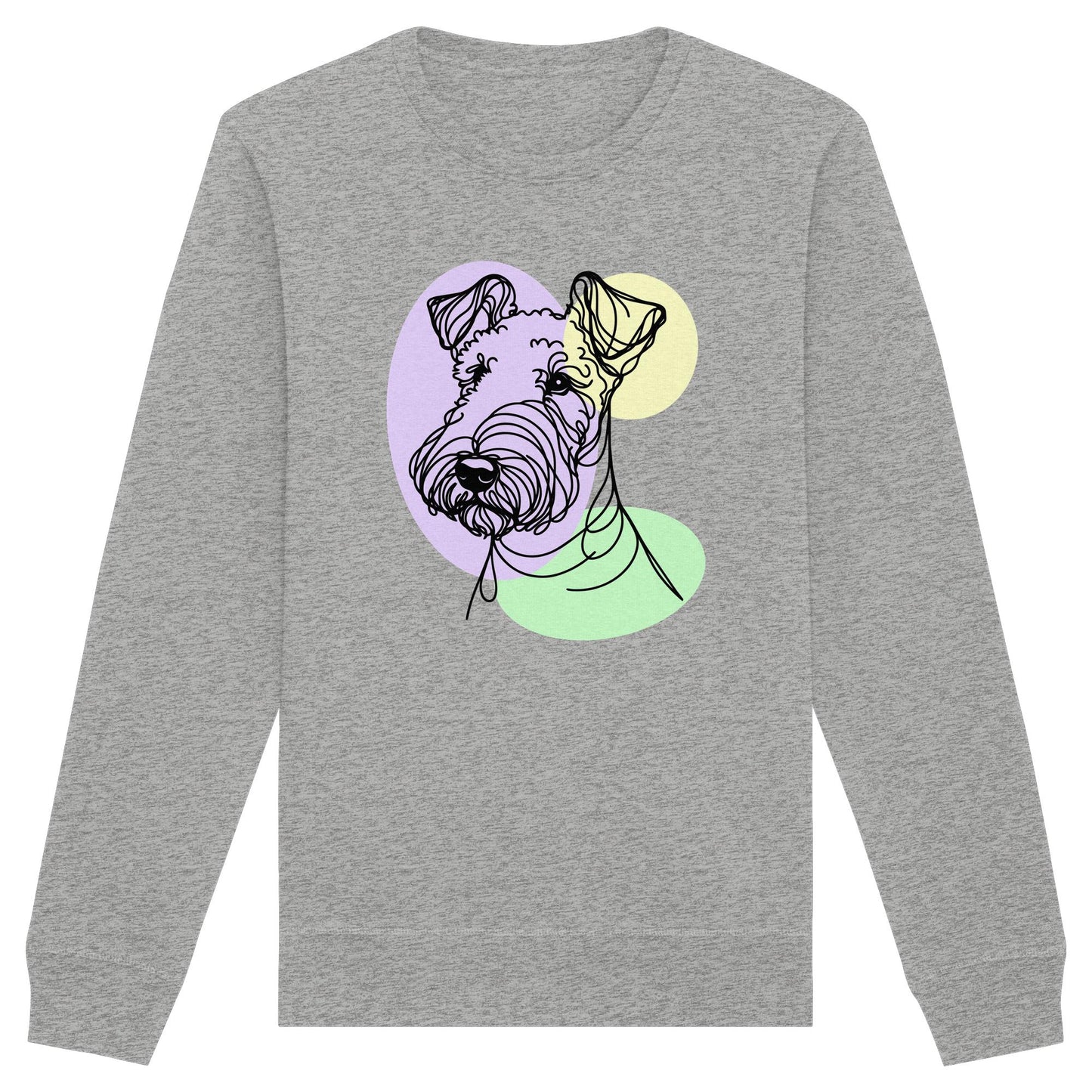 Line Art - Süßer Airedale Terrier - Organic Basic Unisex Sweatshirt