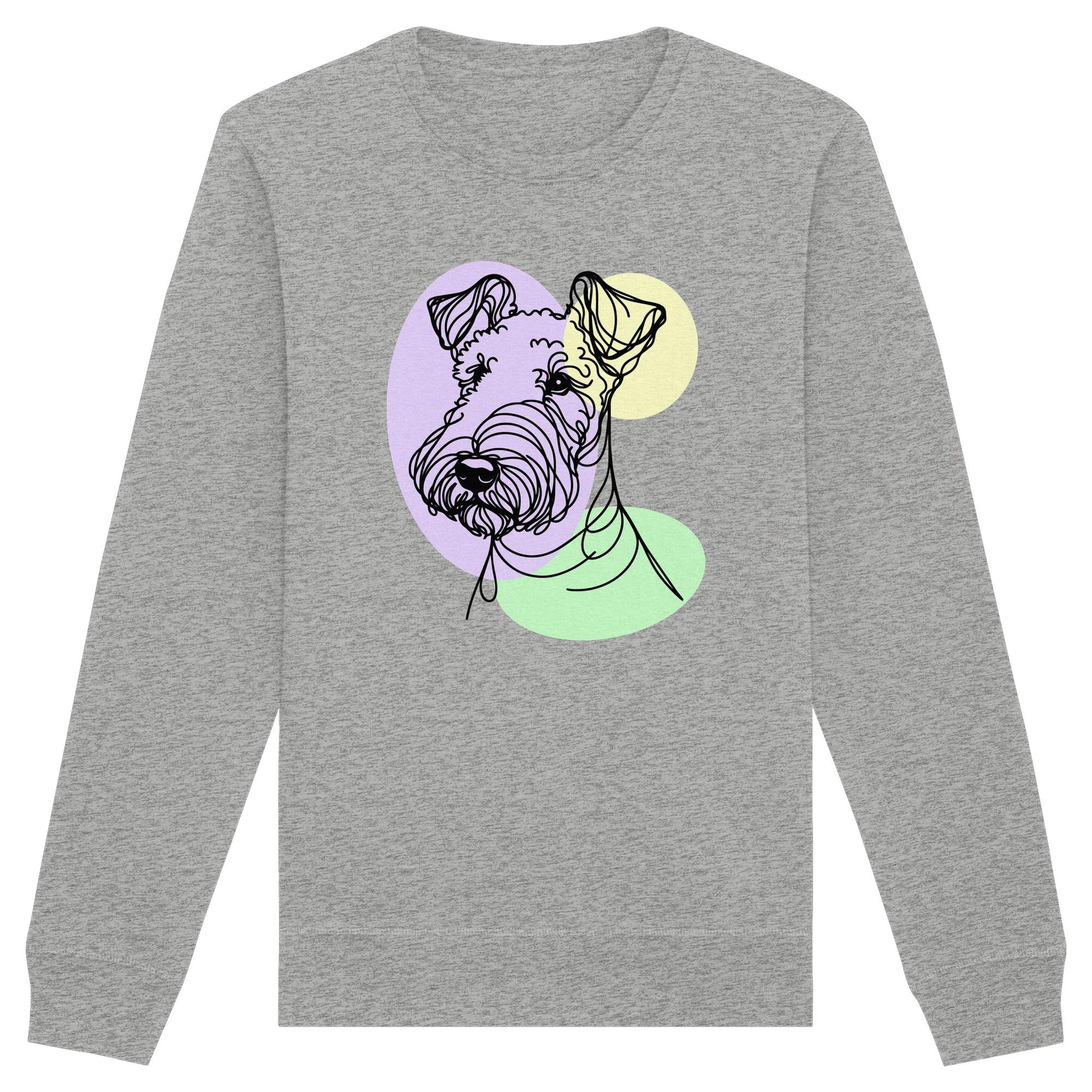 Line Art - Süßer Airedale Terrier - Organic Basic Unisex Sweatshirt