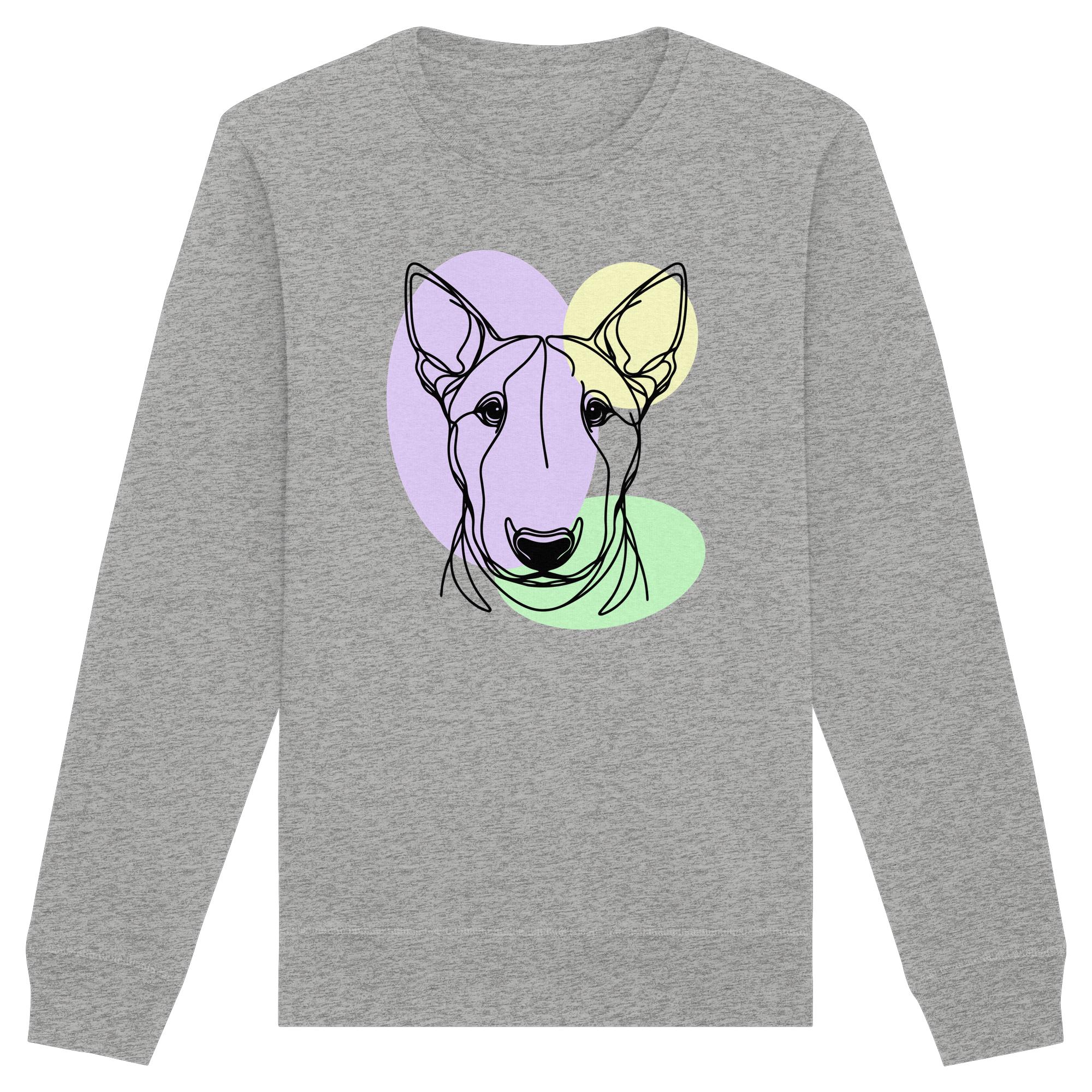 Line Art - Süßer Bullterrier - Organic Basic Unisex Sweatshirt