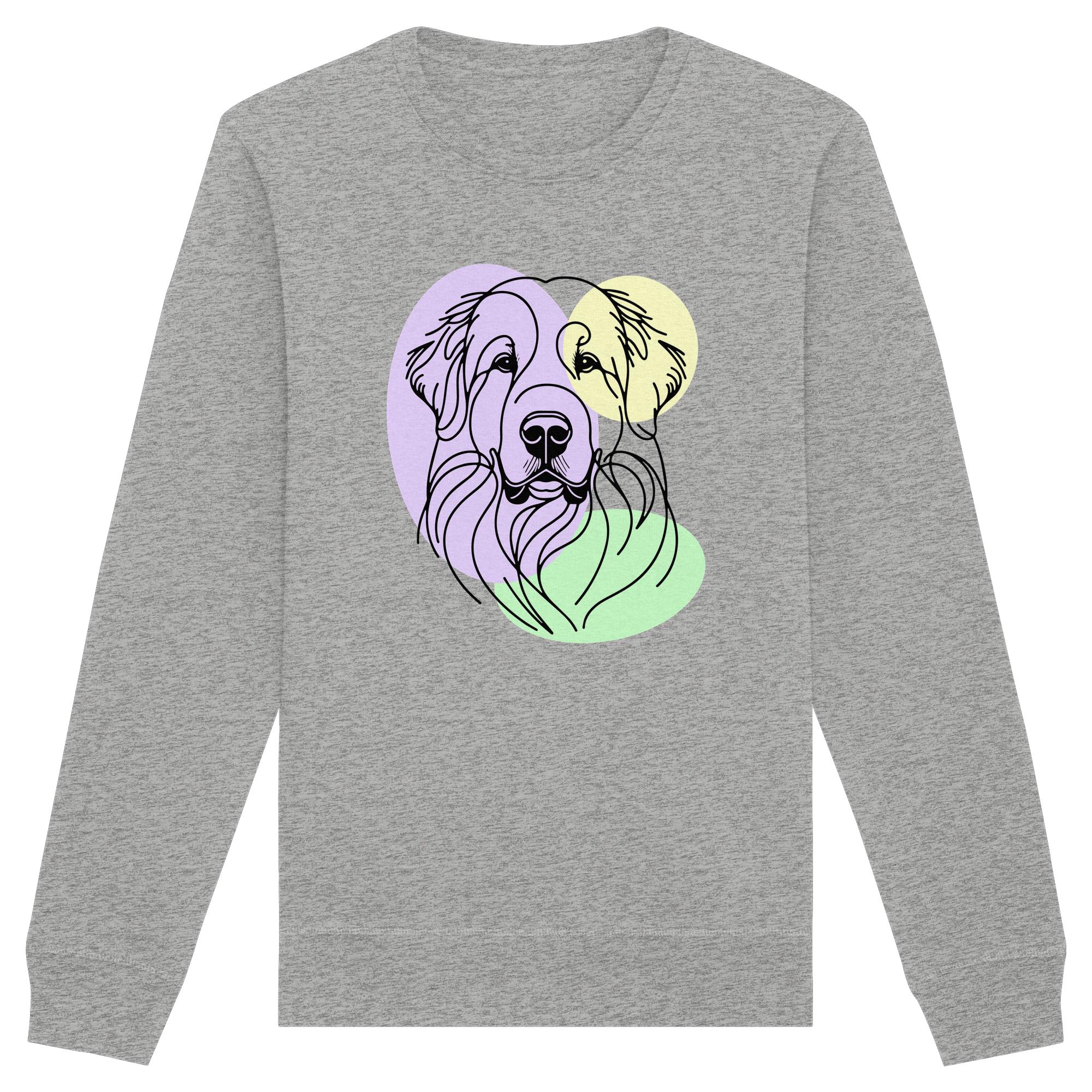 Line Art - Süßer Pyrenäenberghund - Organic Basic Unisex Sweatshirt