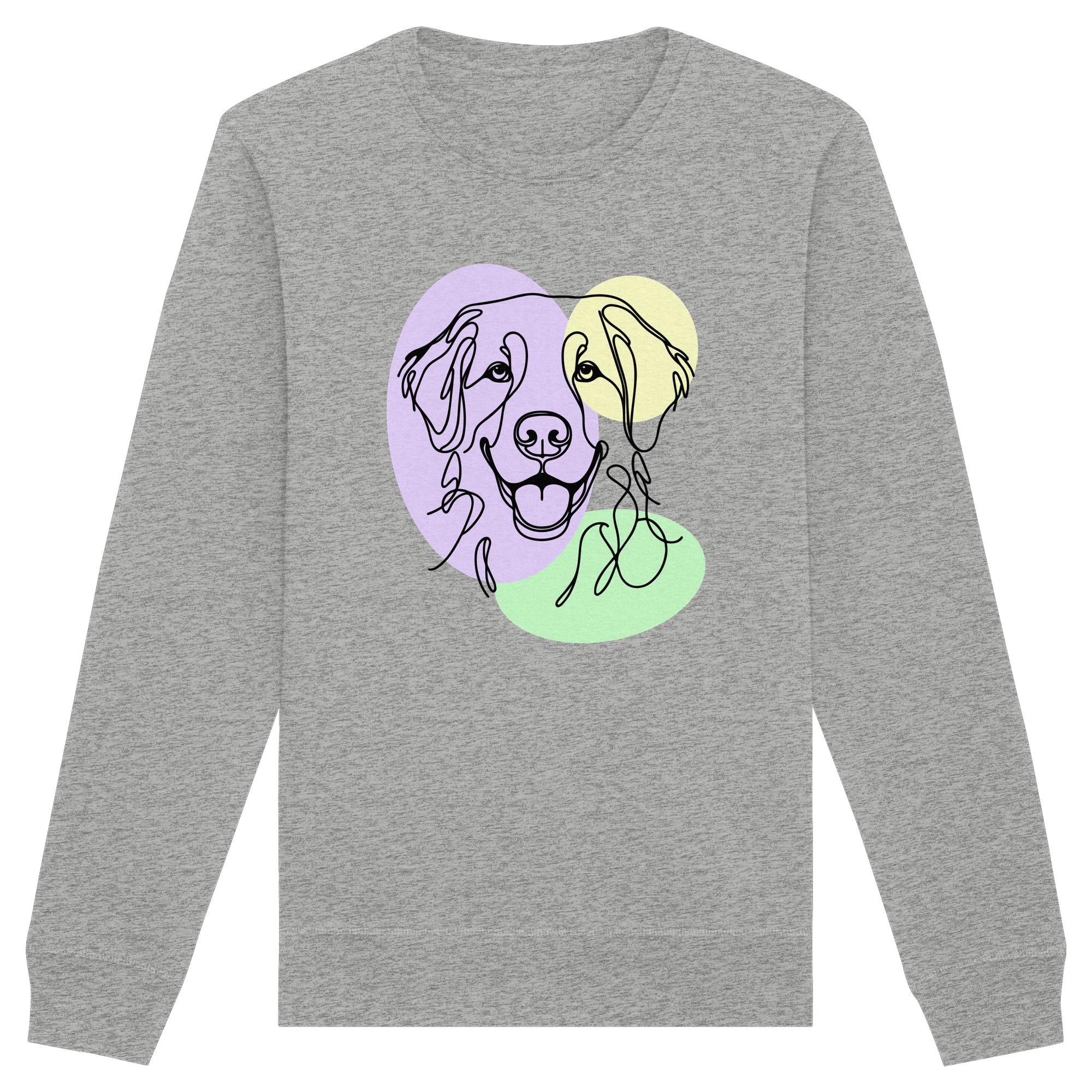 Line Art - Süßer Golden Retriever - Organic Basic Unisex Sweatshirt