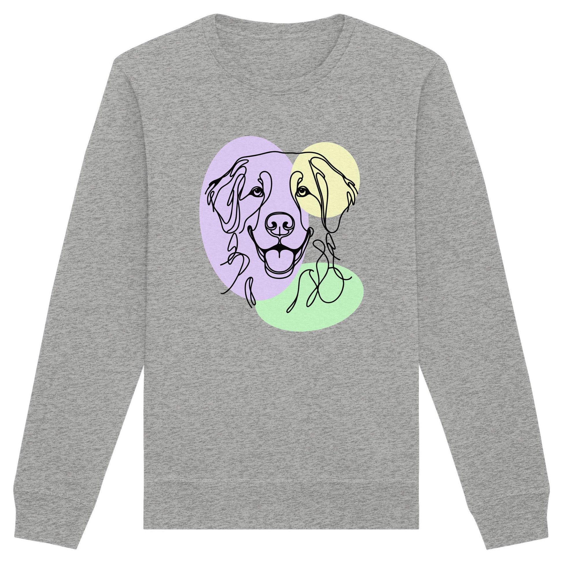 Line Art - Süßer Golden Retriever - Organic Basic Unisex Sweatshirt