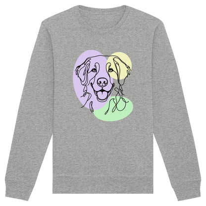 Line Art - Süßer Golden Retriever - Organic Basic Unisex Sweatshirt