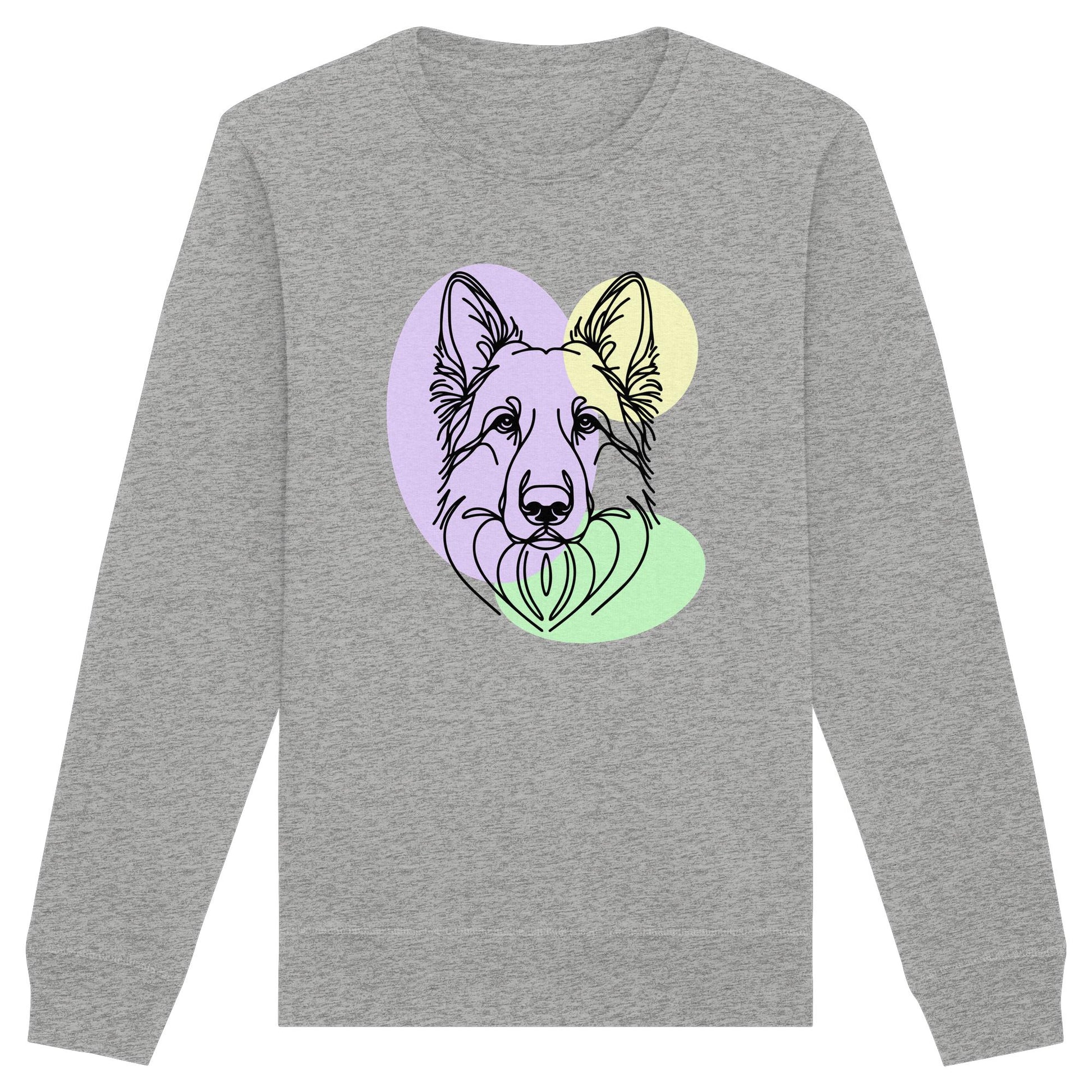 Line Art - Süßer Schäferhund - Organic Basic Unisex Sweatshirt