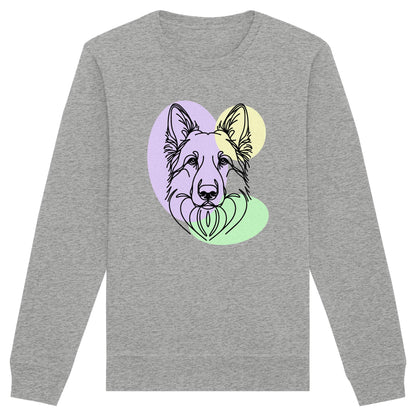 Line Art - Süßer Schäferhund - Organic Basic Unisex Sweatshirt