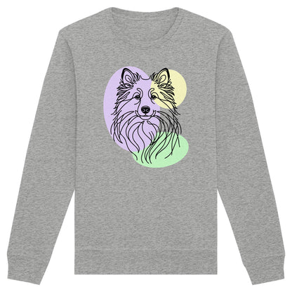 Line Art - Süßer Islandhund - Organic Basic Unisex Sweatshirt