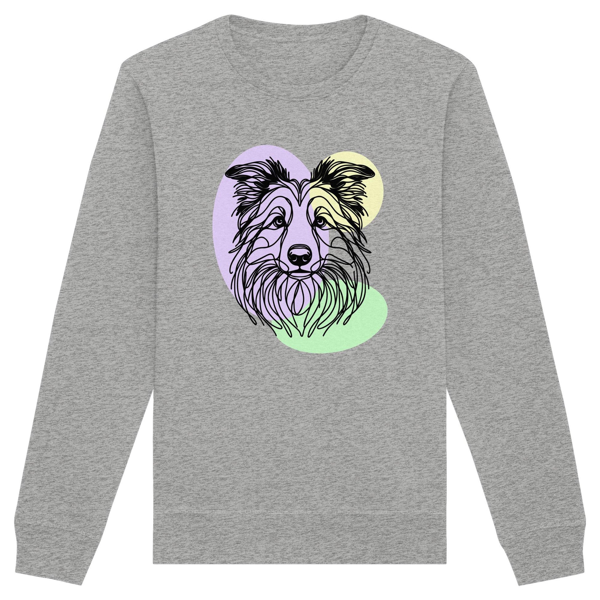 Line Art - Süßer Border Collie - Organic Basic Unisex Sweatshirt