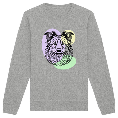 Line Art - Süßer Border Collie - Organic Basic Unisex Sweatshirt