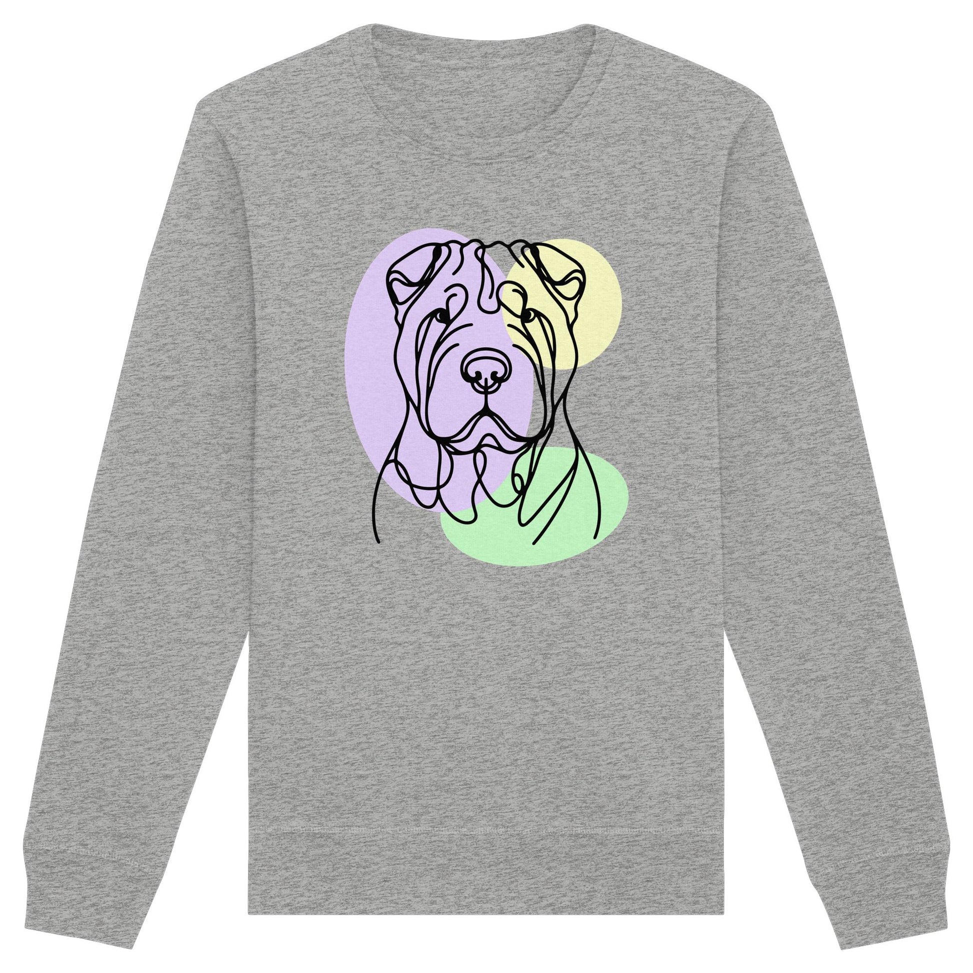 Line Art - Süßer Shar-Pei - Organic Basic Unisex Sweatshirt
