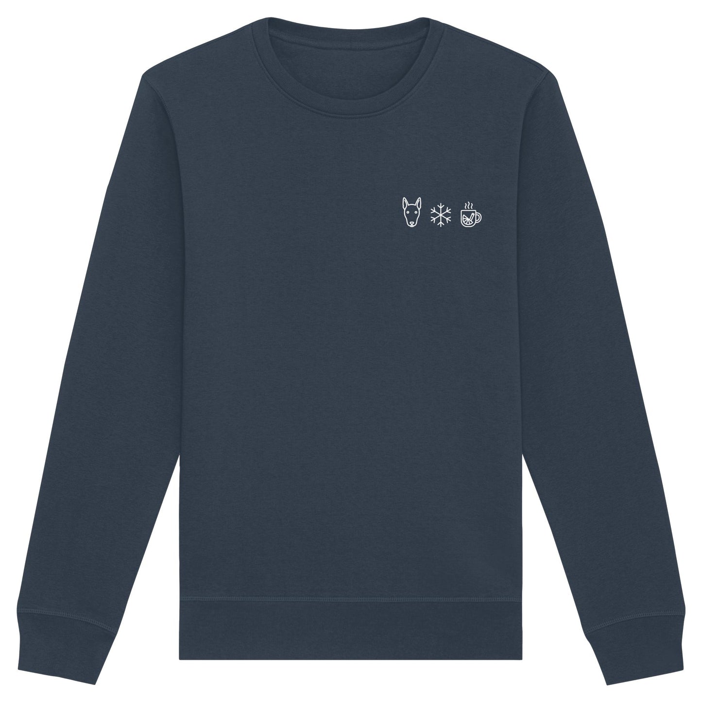 Bullterrier - Schneeflocke Glühwein - Organic Basic Unisex Sweatshirt